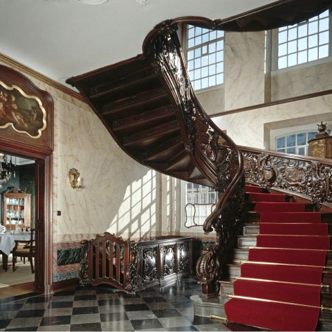 Freischwebende Treppe im Roten Haus, © Monschau-Touristik