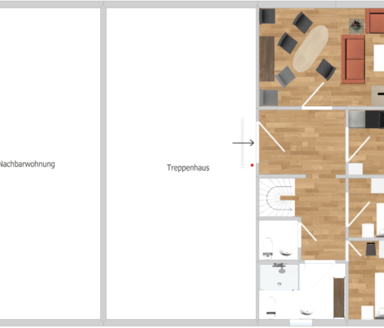 "Vakantiewoning Zum alten Landrat" plattegrond 3e verdieping