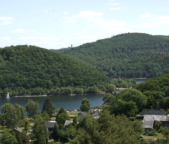 Terrasse: Blick auf den Rursee, © B. Serwas