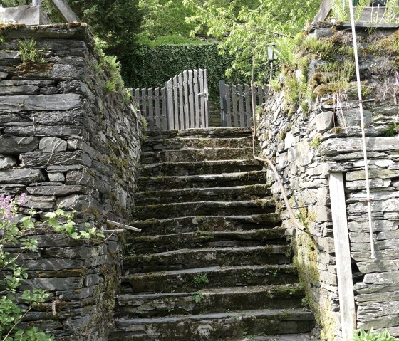 Hydroelectric power plant Outdoor stone staircase